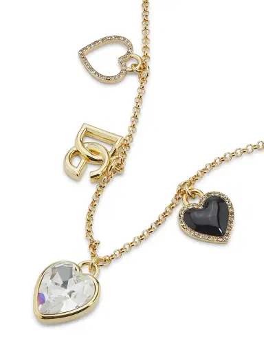 Dolce & Gabbana Women's Goldtone & Crystal Logo Charm Necklace - Gold | Thumbnail 3 Dolce & Gabbana Women's Goldtone & Crystal Logo Charm Necklace - Gold | Thumbnail 3