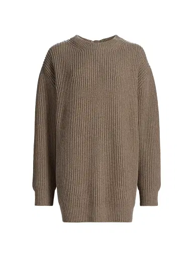 MM6 MAISON MARGIELA Women's Crewneck Wool-Blend Mini-Sweaterdress | Thumbnail 1 MM6 MAISON MARGIELA Women's Crewneck Wool-Blend Mini-Sweaterdress | Thumbnail 1