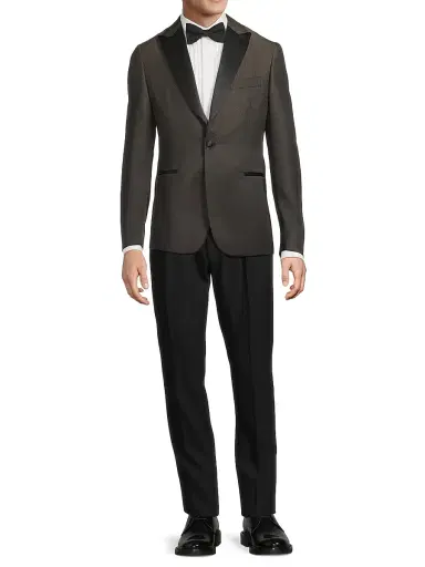 Pal Zileri Men's Shimmer Single-Breasted Dinner Jacket - Brown - Size 48 | Thumbnail 2 Pal Zileri Men's Shimmer Single-Breasted Dinner Jacket - Brown - Size 48 | Thumbnail 2