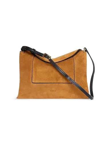Wandler Women's Penelope Slouch Suede Shoulder Bag - Cognac Suede | Thumbnail 1 Wandler Women's Penelope Slouch Suede Shoulder Bag - Cognac Suede | Thumbnail 1
