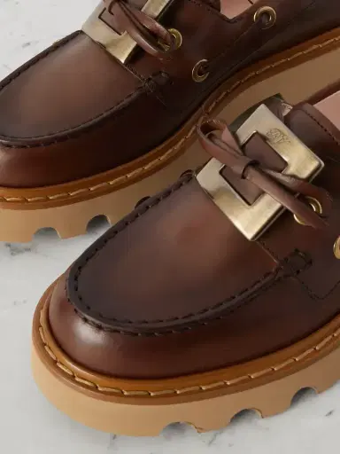 Roger Vivier Viv Ranger Buckled Leather Boat Shoes | Thumbnail 4 Roger Vivier Viv Ranger Buckled Leather Boat Shoes | Thumbnail 4