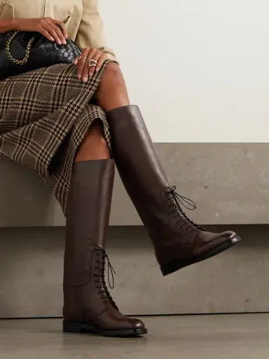 Church's Leather Lace-up Knee Boots | Thumbnail 2 Church's Leather Lace-up Knee Boots | Thumbnail 2