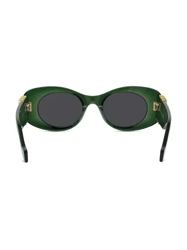 Loewe Women's Anagram 49MM Oval Sunglasses - Dark Greenother Smoke | Thumbnail 5 Loewe Women's Anagram 49MM Oval Sunglasses - Dark Greenother Smoke | Thumbnail 5