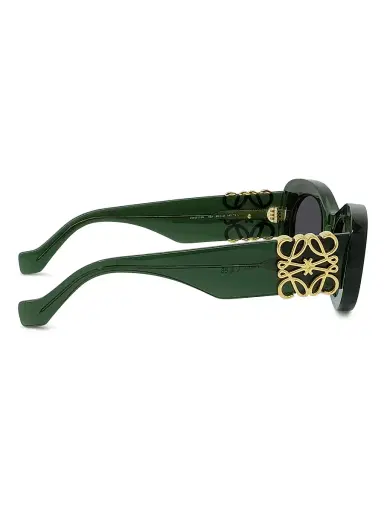 Loewe Women's Anagram 49MM Oval Sunglasses - Dark Greenother Smoke | Thumbnail 7 Loewe Women's Anagram 49MM Oval Sunglasses - Dark Greenother Smoke | Thumbnail 7