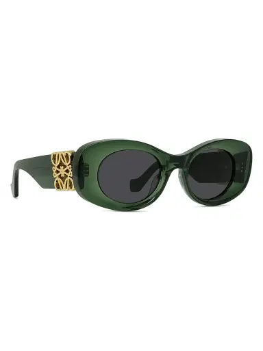 Loewe Women's Anagram 49MM Oval Sunglasses - Dark Greenother Smoke | Thumbnail 8 Loewe Women's Anagram 49MM Oval Sunglasses - Dark Greenother Smoke | Thumbnail 8