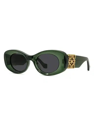 Loewe Women's Anagram 49MM Oval Sunglasses - Dark Greenother Smoke | Thumbnail 1 Loewe Women's Anagram 49MM Oval Sunglasses - Dark Greenother Smoke | Thumbnail 1