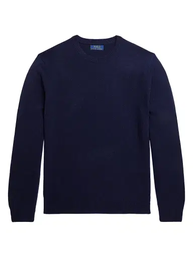Polo Ralph Lauren Men's Washable Cashmere Crewneck Sweater - Hunter Navy | Thumbnail 1 Polo Ralph Lauren Men's Washable Cashmere Crewneck Sweater - Hunter Navy | Thumbnail 1