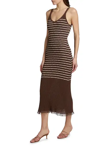 rag & bone Women's Chiara Stripe Tank Dress - Warm Brown | Thumbnail 4 rag & bone Women's Chiara Stripe Tank Dress - Warm Brown | Thumbnail 4