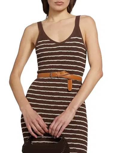 rag & bone Women's Chiara Stripe Tank Dress - Warm Brown | Thumbnail 6 rag & bone Women's Chiara Stripe Tank Dress - Warm Brown | Thumbnail 6