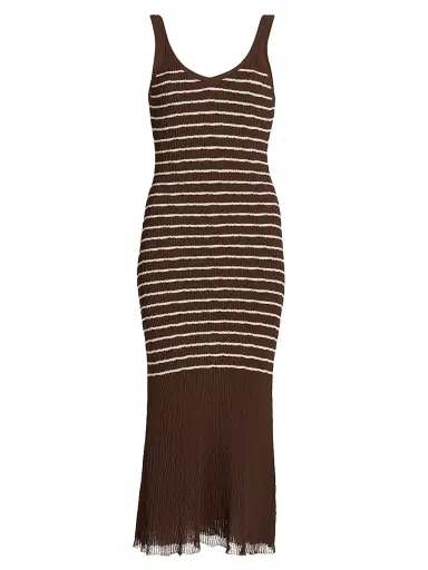 rag & bone Women's Chiara Stripe Tank Dress - Warm Brown | Thumbnail 1 rag & bone Women's Chiara Stripe Tank Dress - Warm Brown | Thumbnail 1