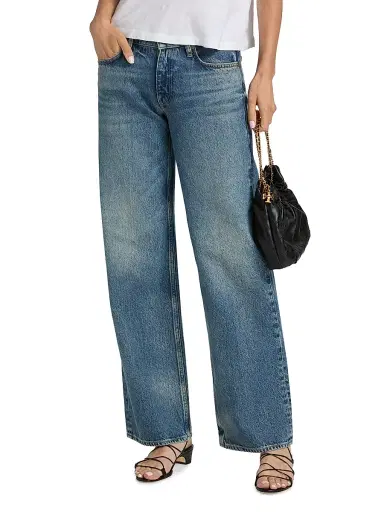 rag & bone Women's Cam Low-Rise Full Straight-Leg Jeans - Echo | Thumbnail 3 rag & bone Women's Cam Low-Rise Full Straight-Leg Jeans - Echo | Thumbnail 3