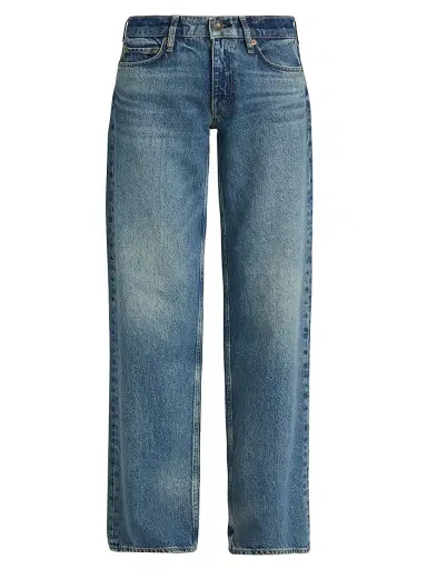 rag & bone Women's Cam Low-Rise Full Straight-Leg Jeans - Echo | Thumbnail 1 rag & bone Women's Cam Low-Rise Full Straight-Leg Jeans - Echo | Thumbnail 1