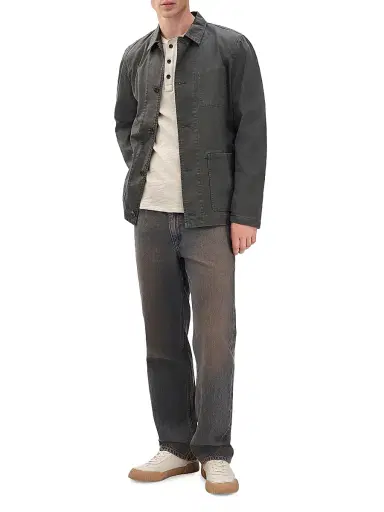 rag & bone Men's Classic Flame Henley - Taupe | Thumbnail 2 rag & bone Men's Classic Flame Henley - Taupe | Thumbnail 2