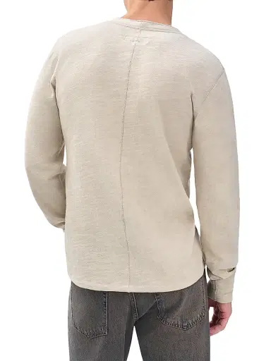 rag & bone Men's Classic Flame Henley - Taupe | Thumbnail 5 rag & bone Men's Classic Flame Henley - Taupe | Thumbnail 5