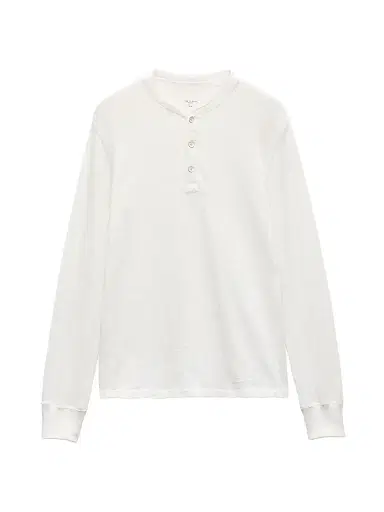 rag & bone Men's Classic Flame Henley - Taupe | Thumbnail 1 rag & bone Men's Classic Flame Henley - Taupe | Thumbnail 1