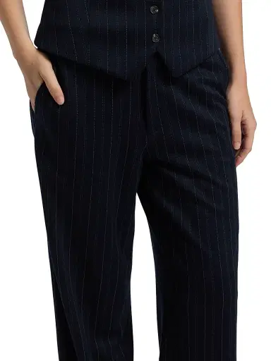 rag & bone Women's Irina Striped Ponte Pants - Navy Multi | Thumbnail 6 rag & bone Women's Irina Striped Ponte Pants - Navy Multi | Thumbnail 6