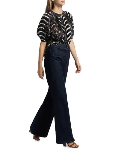 Ulla Johnson Women's Delphine Hight-Rise Wide-Leg Jeans - Tigris - Size 32 | Thumbnail 2 Ulla Johnson Women's Delphine Hight-Rise Wide-Leg Jeans - Tigris - Size 32 | Thumbnail 2