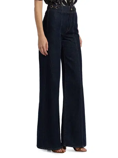 Ulla Johnson Women's Delphine Hight-Rise Wide-Leg Jeans - Tigris - Size 32 | Thumbnail 4 Ulla Johnson Women's Delphine Hight-Rise Wide-Leg Jeans - Tigris - Size 32 | Thumbnail 4