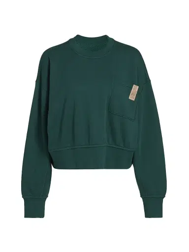 Lunya Women's Silksweats Reversible Seam Sweatshirt - Noble Green | Thumbnail 1 Lunya Women's Silksweats Reversible Seam Sweatshirt - Noble Green | Thumbnail 1
