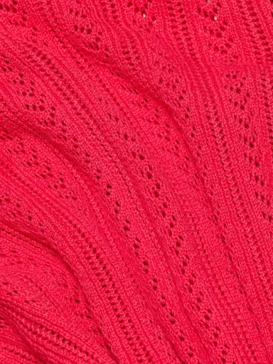 Cami NYC Women's Dresden Cotton Pointelle-Knit Crop Cardigan - Candy Apple | Thumbnail 7 Cami NYC Women's Dresden Cotton Pointelle-Knit Crop Cardigan - Candy Apple | Thumbnail 7