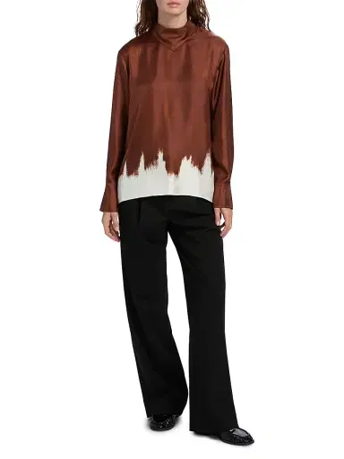 Proenza Schouler Women's Mara Printed Silk Top | Thumbnail 2 Proenza Schouler Women's Mara Printed Silk Top | Thumbnail 2
