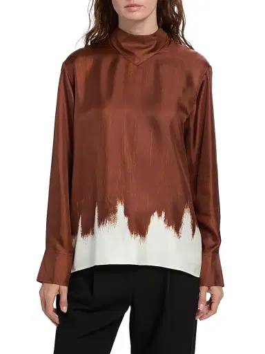 Proenza Schouler Women's Mara Printed Silk Top | Thumbnail 3 Proenza Schouler Women's Mara Printed Silk Top | Thumbnail 3
