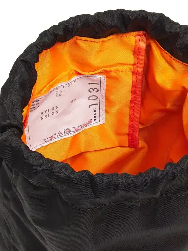 sacai Men's Nylon Twill Drawstring Bag - Black | Thumbnail 4 sacai Men's Nylon Twill Drawstring Bag - Black | Thumbnail 4