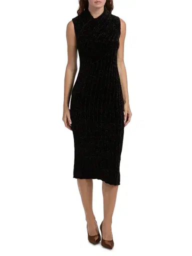 Giorgio Armani Women's Chenille Textured Midi-Dress - Brown Mel - Size 6 | Thumbnail 3 Giorgio Armani Women's Chenille Textured Midi-Dress - Brown Mel - Size 6 | Thumbnail 3