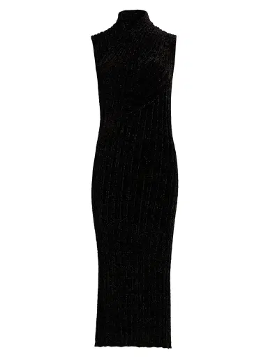Giorgio Armani Women's Chenille Textured Midi-Dress - Brown Mel - Size 6 | Thumbnail 1 Giorgio Armani Women's Chenille Textured Midi-Dress - Brown Mel - Size 6 | Thumbnail 1