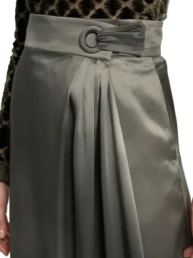 Giorgio Armani Women's Silk Maxi Skirt - Vetiver | Thumbnail 6 Giorgio Armani Women's Silk Maxi Skirt - Vetiver | Thumbnail 6