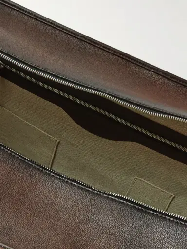 Berluti Overnight Scritto Venezia Softy Leather Weekend Bag - Men | Thumbnail 5 Berluti Overnight Scritto Venezia Softy Leather Weekend Bag - Men | Thumbnail 5