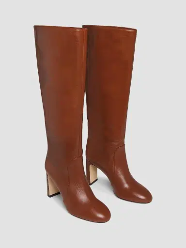 Stuart Weitzman Women's Babette 85MM Leather Knee-High Boots - Luxe Saddle | Thumbnail 2 Stuart Weitzman Women's Babette 85MM Leather Knee-High Boots - Luxe Saddle | Thumbnail 2