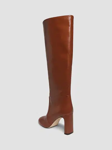 Stuart Weitzman Women's Babette 85MM Leather Knee-High Boots - Luxe Saddle | Thumbnail 3 Stuart Weitzman Women's Babette 85MM Leather Knee-High Boots - Luxe Saddle | Thumbnail 3