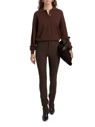 Ronny Kobo Women's Berit Solid Pants - Brown | Thumbnail 2 Ronny Kobo Women's Berit Solid Pants - Brown | Thumbnail 2
