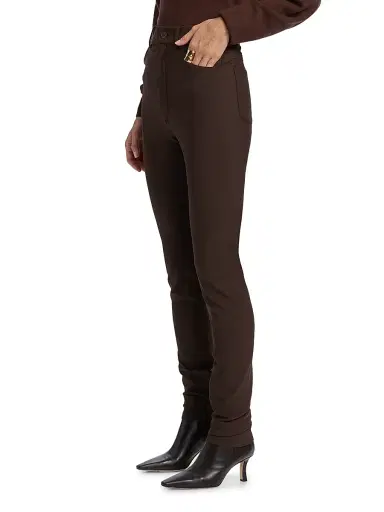 Ronny Kobo Women's Berit Solid Pants - Brown | Thumbnail 4 Ronny Kobo Women's Berit Solid Pants - Brown | Thumbnail 4