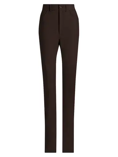 Ronny Kobo Women's Berit Solid Pants - Brown | Thumbnail 1 Ronny Kobo Women's Berit Solid Pants - Brown | Thumbnail 1
