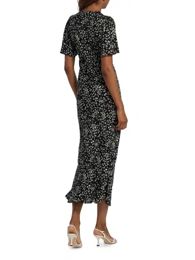 Reformation Women's Tyra Floral Crepe Midi-Dress | Thumbnail 5 Reformation Women's Tyra Floral Crepe Midi-Dress | Thumbnail 5