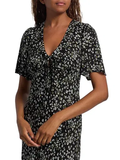 Reformation Women's Tyra Floral Crepe Midi-Dress | Thumbnail 6 Reformation Women's Tyra Floral Crepe Midi-Dress | Thumbnail 6
