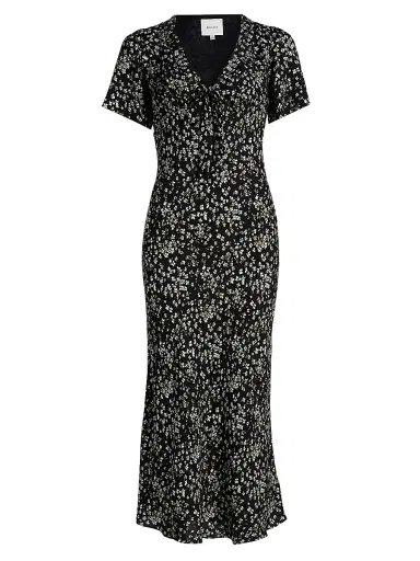 Reformation Women's Tyra Floral Crepe Midi-Dress | Thumbnail 1 Reformation Women's Tyra Floral Crepe Midi-Dress | Thumbnail 1