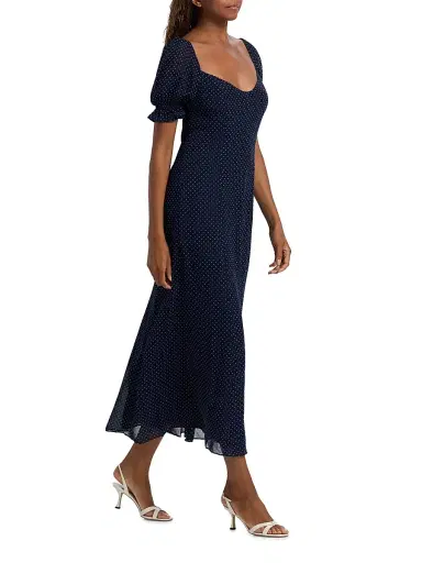 Reformation Women's Gloria Polka Dot Midi-Dress | Thumbnail 4 Reformation Women's Gloria Polka Dot Midi-Dress | Thumbnail 4