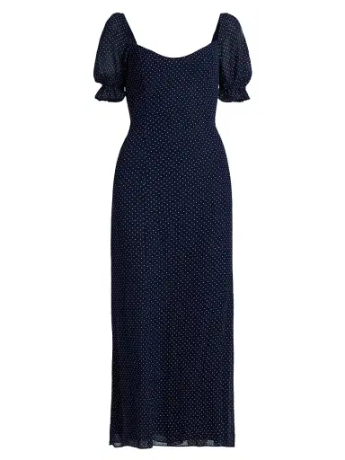 Reformation Women's Gloria Polka Dot Midi-Dress | Thumbnail 1 Reformation Women's Gloria Polka Dot Midi-Dress | Thumbnail 1
