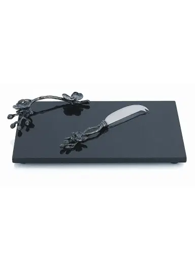 Michael Aram Black Orchid Two-Piece Cheeseboard & Knife Set | Thumbnail 1 Michael Aram Black Orchid Two-Piece Cheeseboard & Knife Set | Thumbnail 1