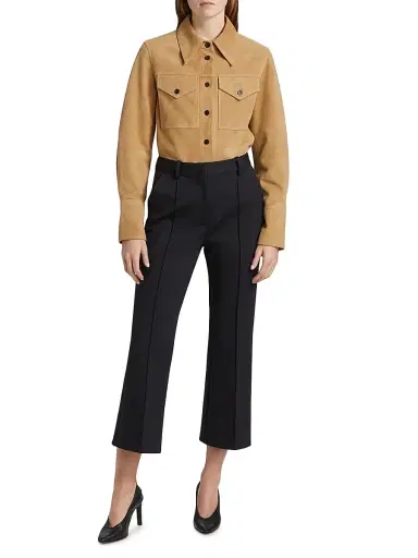 Co Women's Suede Blouse - Camel | Thumbnail 2 Co Women's Suede Blouse - Camel | Thumbnail 2