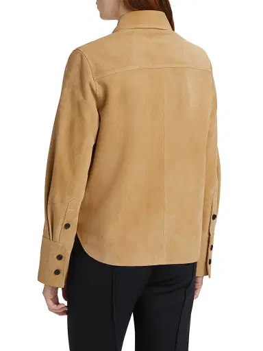 Co Women's Suede Blouse - Camel | Thumbnail 5 Co Women's Suede Blouse - Camel | Thumbnail 5
