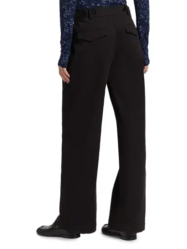 Proenza Schouler White Label Women's Romina Pleated Straight Pants - Black | Thumbnail 5 Proenza Schouler White Label Women's Romina Pleated Straight Pants - Black | Thumbnail 5