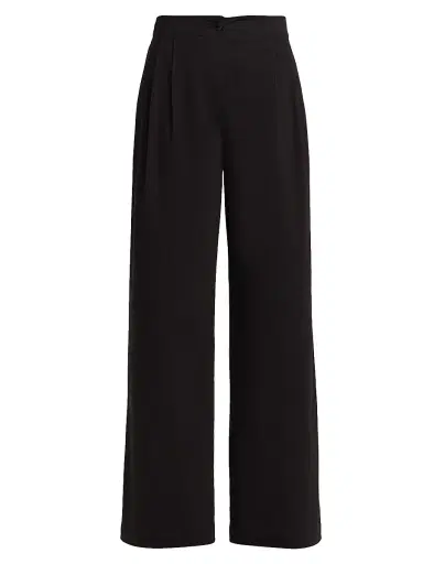 Proenza Schouler White Label Women's Romina Pleated Straight Pants - Black | Thumbnail 1 Proenza Schouler White Label Women's Romina Pleated Straight Pants - Black | Thumbnail 1