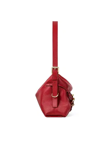 Givenchy Women's Mini Voyou Shoulder Bag in Shiny Leather - Dark Red | Thumbnail 4 Givenchy Women's Mini Voyou Shoulder Bag in Shiny Leather - Dark Red | Thumbnail 4