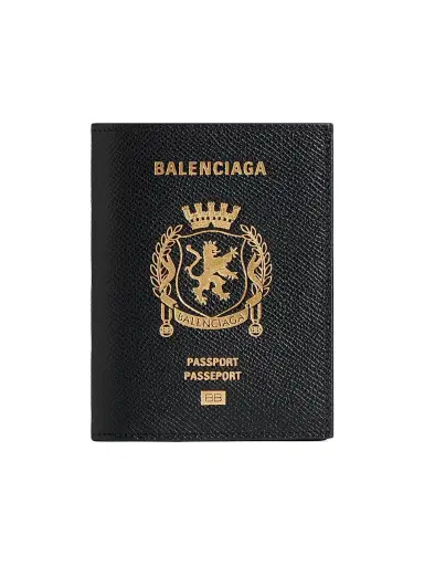 Balenciaga Passport Vertical Bifold Wallet - Black | Thumbnail 1 Balenciaga Passport Vertical Bifold Wallet - Black | Thumbnail 1