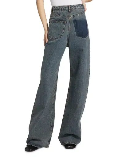 MM6 MAISON MARGIELA Women's Cotton Wide-Leg Jeans | Thumbnail 3 MM6 MAISON MARGIELA Women's Cotton Wide-Leg Jeans | Thumbnail 3