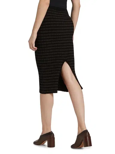 MM6 MAISON MARGIELA Women's Striped Pencil Midi-Skirt | Thumbnail 5 MM6 MAISON MARGIELA Women's Striped Pencil Midi-Skirt | Thumbnail 5